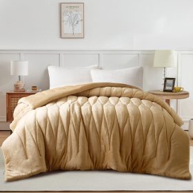 DOHA (Camel) Κουβερτοπάπλωμα 100% Jacquard Flannel 180x240 Liolios Home