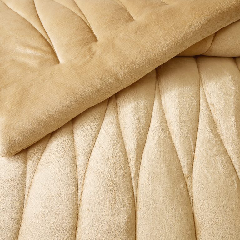 DOHA (Camel) Κουβερτοπάπλωμα 100% Jacquard Flannel 220x240 Liolios Home - Image 5