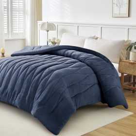 DOHA (Navy) Κουβερτοπάπλωμα 100% Jacquard Flannel 260x240 Liolios Home - Image 2