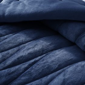 DOHA (Navy) Κουβερτοπάπλωμα 100% Jacquard Flannel 260x240 Liolios Home - Image 5