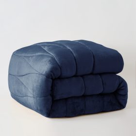 DOHA (Navy) Κουβερτοπάπλωμα 100% Jacquard Flannel 260x240 Liolios Home - Image 4