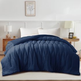DOHA (Navy) Κουβερτοπάπλωμα 100% Jacquard Flannel 260x240 Liolios Home