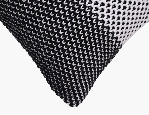 Honey Bee CUSHION with polyfiller (Black/White) 100% cotton knitted Μαξιλάρι Διακοσμητικό 50x50 Liolios Home - Image 4