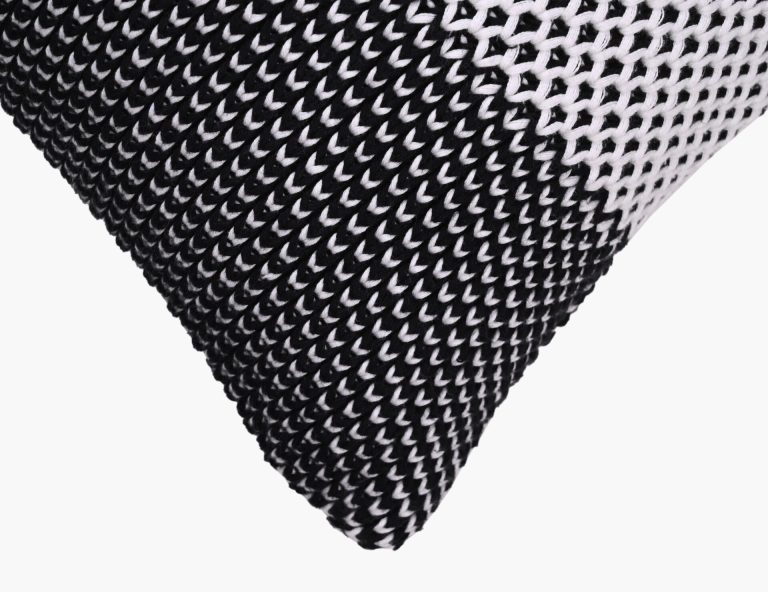 Honey Bee CUSHION with polyfiller (Black/White) 100% cotton knitted Μαξιλάρι Διακοσμητικό 50x50 Liolios Home - Image 4