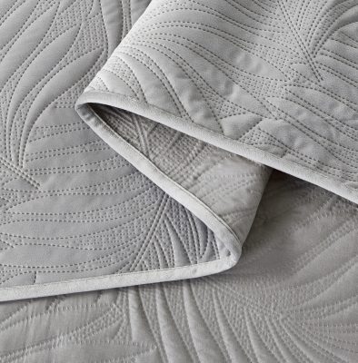 Κουβερλί King size Ibiza (Grey) 100% luxury velvet 260x240 Liolios Home - Image 5