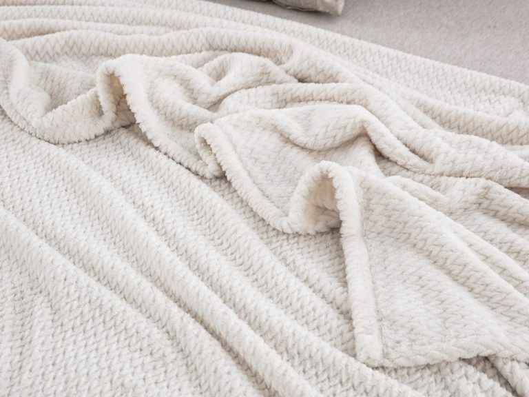 JF09 Cream 300gsm Κουβέρτα fleece Υπέρδιπλη 220x240 Liolios Home - Image 4
