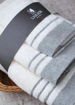 KITKAT (Grey) Σετ Πετσέτες Μπάνιου 3 Τεμάχια (30x50,50x90,70x140) 100% cotton, 500gsm Σετ 3τεμ: 30x50,50x90,70x140 Liolios Home - Image 2