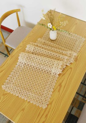 Τραβέρσα/Runner B3870 (Gold) 100% pol 40x180 Liolios Home