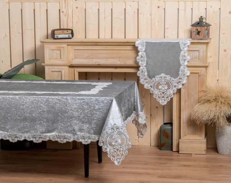 P110_PLS-TB032-9.jpg PLS-TB032 (Grey velvet) Βελούδινο κέντημα με μεταξωτή δαντέλα 85x85 Liolios Home - Image 1