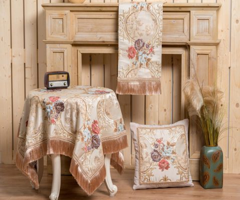 Τραπεζομάντηλο PLS-TB2209 (Frame) Chenille/Jacquard, 100%pol. 155x225 Liolios Home