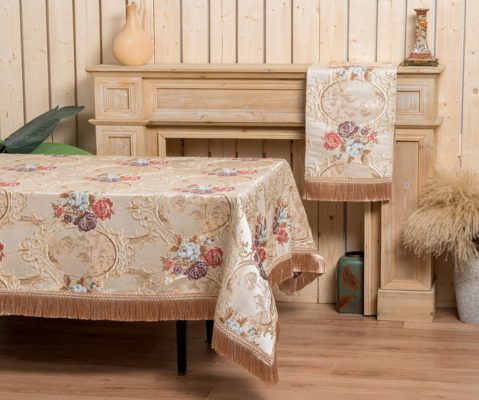 Τραπεζομάντηλο PLS-TB2209 (Frame) Chenille/Jacquard, 100%pol. 155x260 Liolios Home - Image 2
