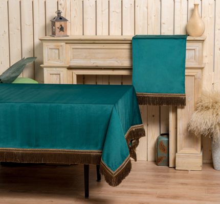 Καρέ PLS-TB035 Green (ΚΡΟΣΙ) Βελούδο με κρόσι, 100%pol. 100x100 Liolios Home