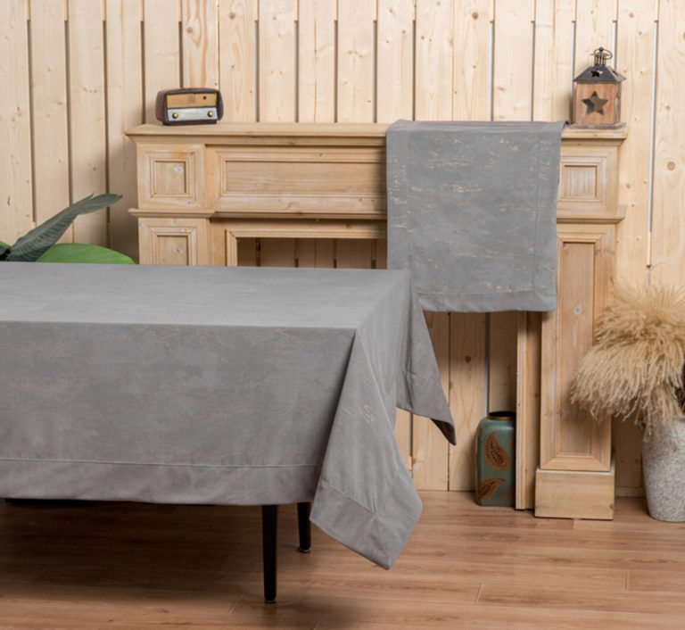 Τραβέρσα- Runner PLS-TB2206 (Grey) Velvet/Metal, 100%pol. 45x160 Liolios Home - Image 3