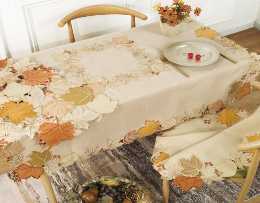 Τραβέρσα-Runner Gold Leaf 100% pol. with gold glitter 40x160 Liolios Home - Image 3