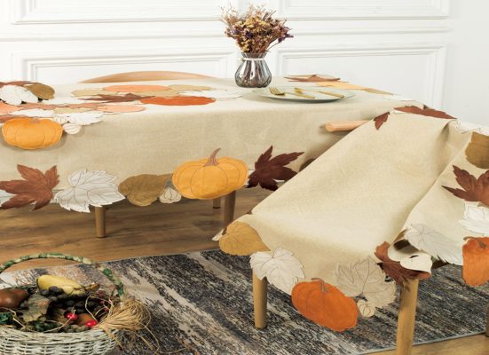 Καρέ Halloween FQTB0969-KH Velvet applique, 100%pol. 85x85 Liolios Home