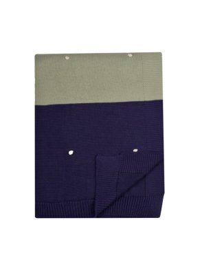 Βρεφική Κουβέρτα Stripe with Dots 80x100 100% cotton knitted 80x100 Liolios Home - Image 2