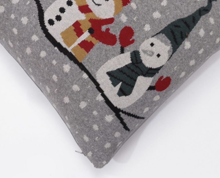 Snowman 40x60 Μαξιλάρι Διακοσμητικό with polyfiller 100% cotton knitted Μαξιλάρι 40x60 Liolios Home - Image 4