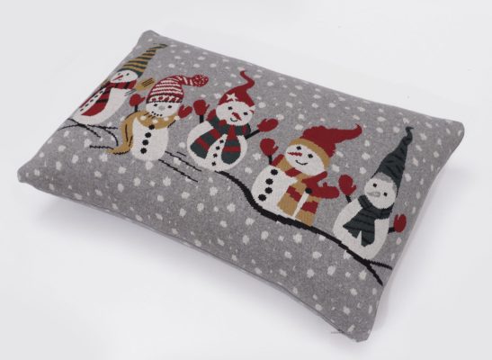 Snowman 40x60 Μαξιλάρι Διακοσμητικό with polyfiller 100% cotton knitted Μαξιλάρι 40x60 Liolios Home - Image 3