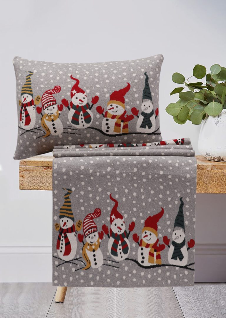 Snowman 45x150 Τραβέρσα-Runner 100% cotton knitted 45x150 Liolios Home - Image 3