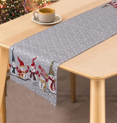 Snowman 45x150 Τραβέρσα-Runner 100% cotton knitted 45x150 Liolios Home