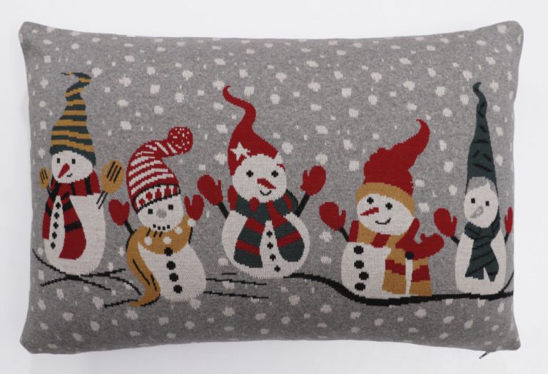 Snowman 40x60 Μαξιλάρι Διακοσμητικό with polyfiller 100% cotton knitted Μαξιλάρι 40x60 Liolios Home - Image 2