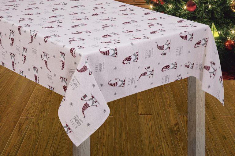 Χριστουγεννιάτικο Τραπεζομάντηλο Stofa Gnomes 80% pes, 20% cotton/wooven 150x260 Liolios Home - Image 2