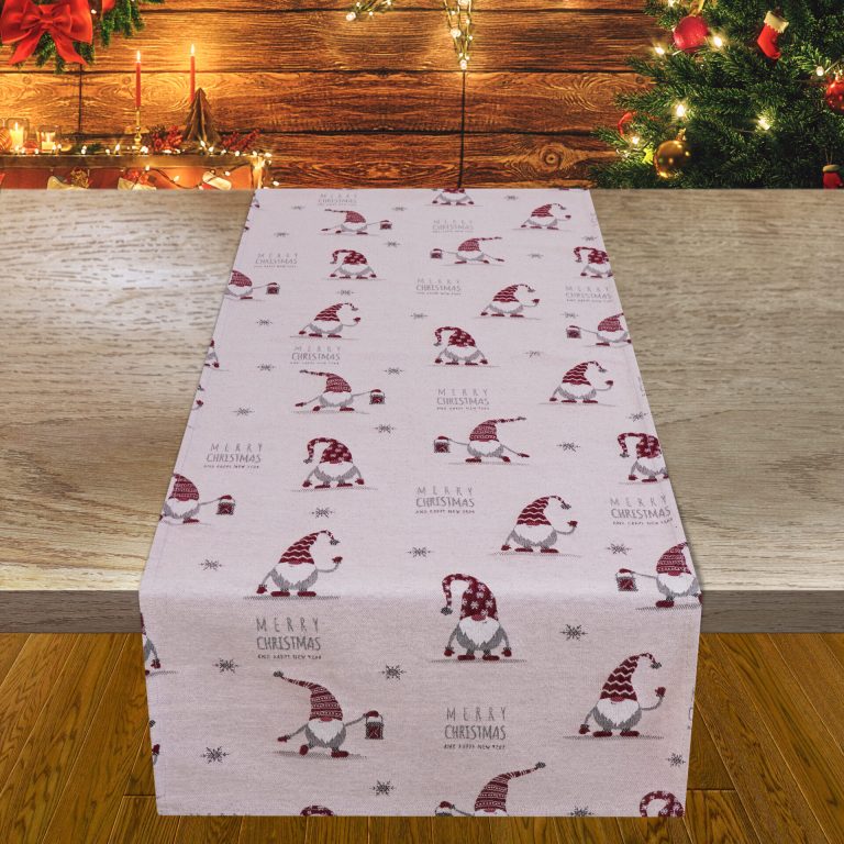 Χριστουγεννιάτικο Τραπεζομάντηλο Stofa Gnomes 80% pes, 20% cotton/wooven 150x260 Liolios Home - Image 5