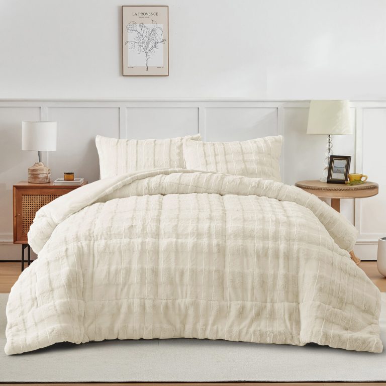 Tokyo (Cream) Κουβερτοπάπλωμα 100% rabbit fur 220x240 Liolios Home - Image 1