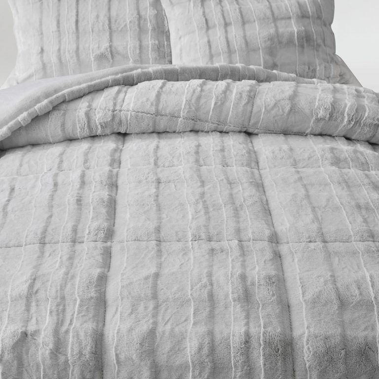 Tokyo (Lt Grey) Κουβερτοπάπλωμα 100% rabbit fur 220x240 Liolios Home - Image 5