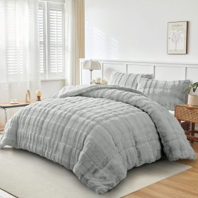 Tokyo (Lt Grey) Μαξιλαροθήκες Γούνινες 100% rabbit fur Μαξ/θήκες 50x70/2τεμ Liolios Home - Image 3