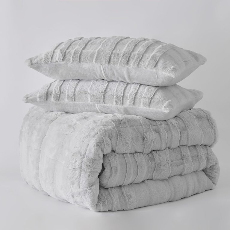 Tokyo (Lt Grey) Μαξιλαροθήκες Γούνινες 100% rabbit fur Μαξ/θήκες 50x70/2τεμ Liolios Home - Image 4