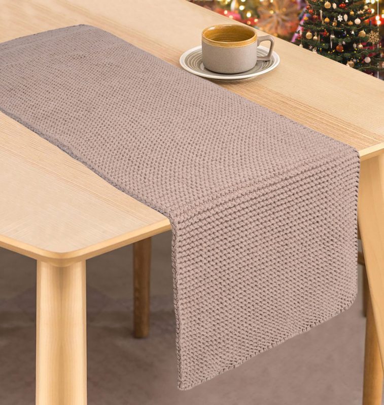 Transfer-Table-Runner-45x150-CM-Stone-1-1.jpg Τραβέρσα TRANSFER 45x150 (Stone) 100% cotton knitted 45x150 Liolios Home - Image 1