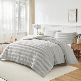 Volcano (Lt Grey) Κουβερτοπάπλωμα 100% rabbit fur 260x240 Liolios Home - Image 3