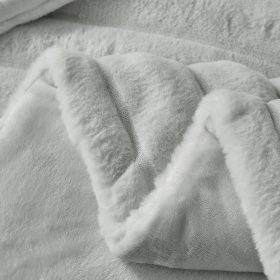 Volcano (Lt Grey) Κουβερτοπάπλωμα 100% rabbit fur 260x240 Liolios Home - Image 5