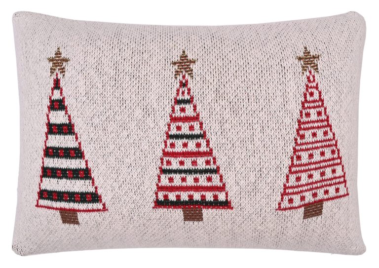 X-MAS TREE 100% cotton knitted Μαξιλάρι 50x50 Liolios Home - Image 4