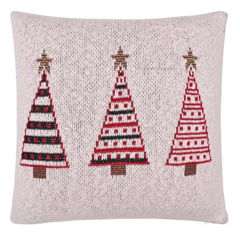 Χριστουγεννιάτικη Τραβέρσα X-MAS TREE 100% cotton knitted 45x150 Liolios Home - Image 3