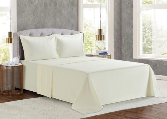 Monaco (Ivory) Σετ Σεντόνια Υπέρδιπλα 245x270+2 Μαξ/θήκες 52x75 300TC,100% Combed Cotton/Satin Liolios Home - Image 3