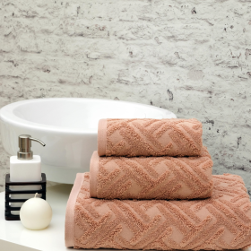 Milano (Dusty Blush) Σετ Πετσέτες Μπάνιου 3 Τεμάχια (40x60,50x90,70x140) 100% cotton,600gsm Σετ 3ΤΕΜ: 40x60,50x90,70x140 Liolios Home