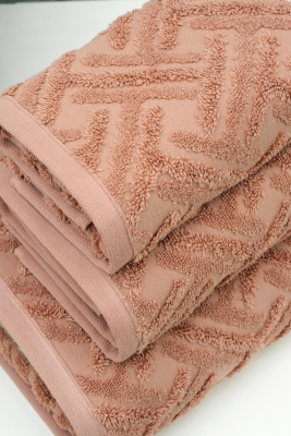 Milano (Dusty Blush) Σετ Πετσέτες Μπάνιου 3 Τεμάχια (40x60,50x90,70x140) 100% cotton,600gsm Σετ 3ΤΕΜ: 40x60,50x90,70x140 Liolios Home - Image 2
