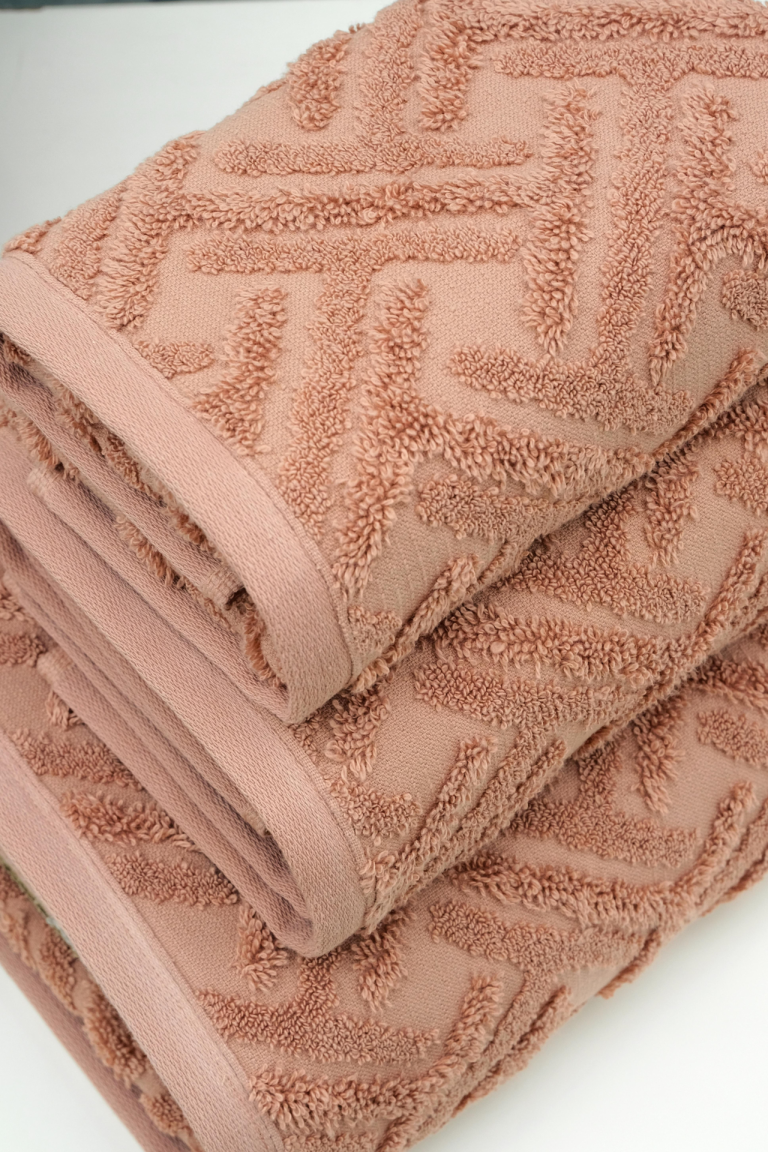 Milano (Dusty Blush) Σετ Πετσέτες Μπάνιου 3 Τεμάχια (40x60,50x90,70x140) 100% cotton,600gsm Σετ 3ΤΕΜ: 40x60,50x90,70x140 Liolios Home - Image 2