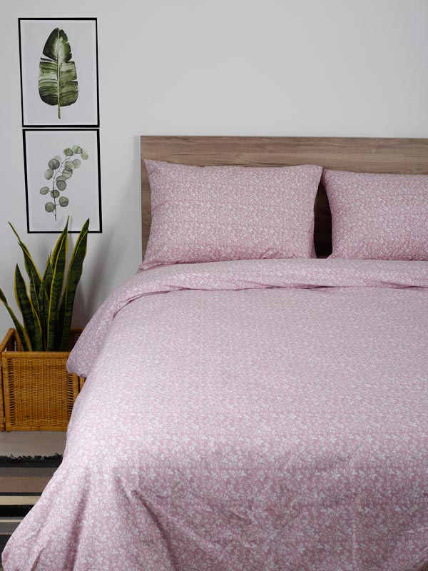 Παπλωματοθήκη Cotton Feelings 920 Pink Υπέρδιπλη (230x250) SUNSHINEHOME