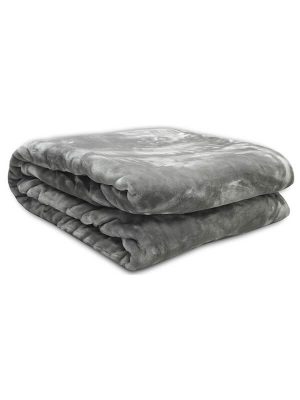 Κουβέρτα βελούδινη Iris Grey Μονή (160x220) SUNSHINEHOME
