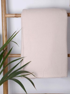 Κουβέρτα πικέ cotton Beige Υπέρδιπλη (230x265) SUNSHINEHOME