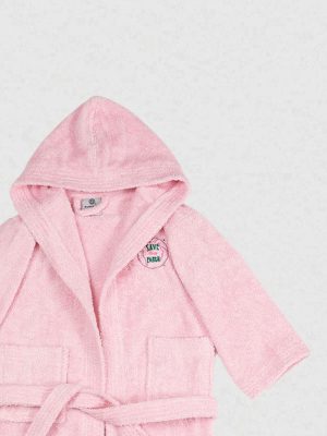 Μπουρνούζι Παιδικό Eco Pink Ηλικία 2-4 SUNSHINEHOME - Image 3