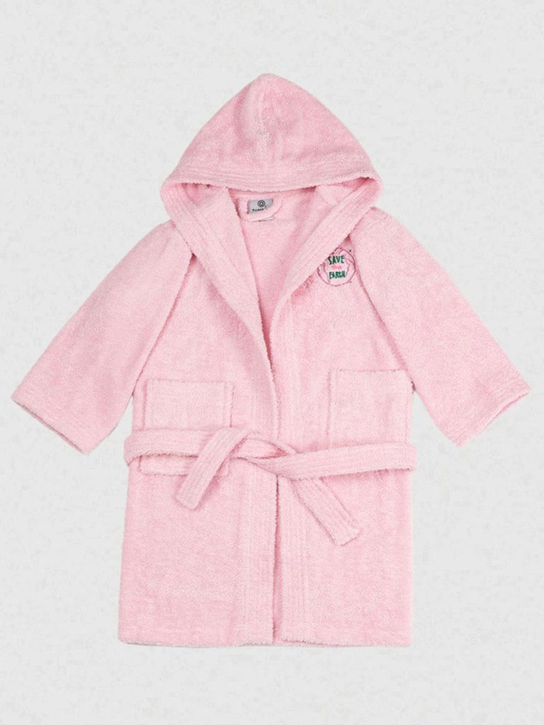 Μπουρνούζι Παιδικό Eco Pink Ηλικία 2-4 SUNSHINEHOME - Image 2
