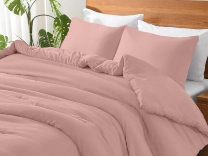 LINO ΣΕΝΤΟΝΙ BASICO PINK 170X260 80% Βαμβάκι 20% Πολυέστερ