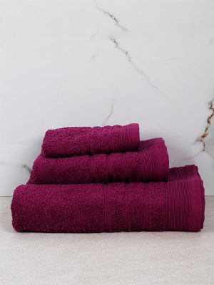 Πετσέτα Χίμπουρι 5 Mauve Σετ 3 τεμ. SUNSHINEHOME