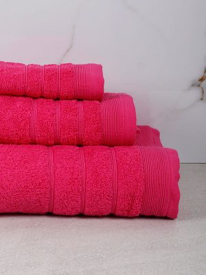 Πετσέτα Χίμπουρι 4 Fuchsia Μπάνιου (70x140) SUNSHINEHOME - Image 2