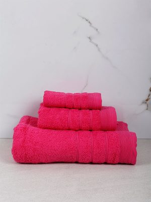 Πετσέτα Χίμπουρι 4 Fuchsia Μπάνιου (70x140) SUNSHINEHOME