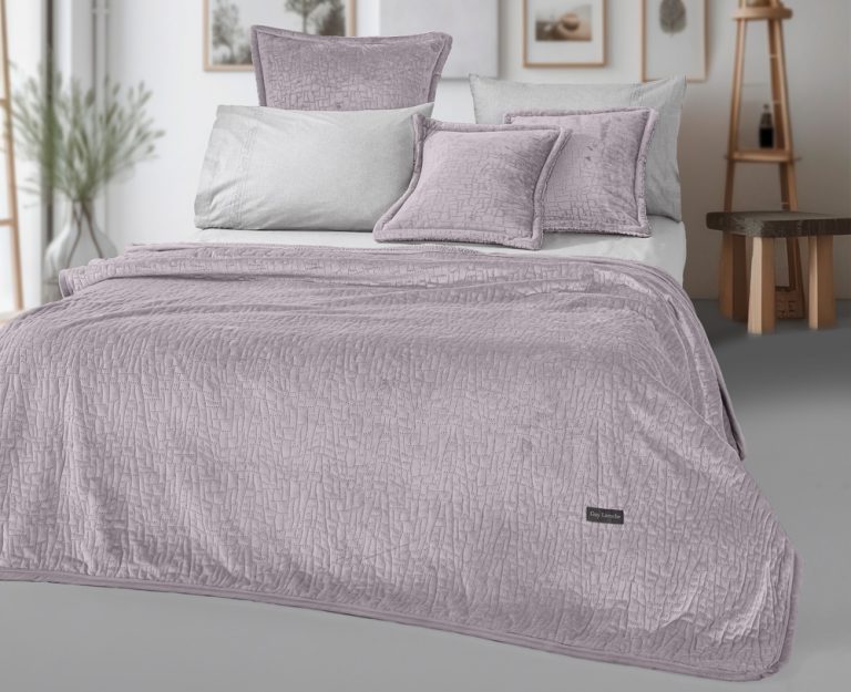 Σετ 2τμχ Κουβέρτα Bolzano Melanze 220x240 της Guy Laroche (100% Velvet Pol.) - Image 1